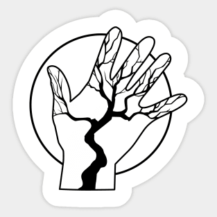 The Hand of Life Sticker